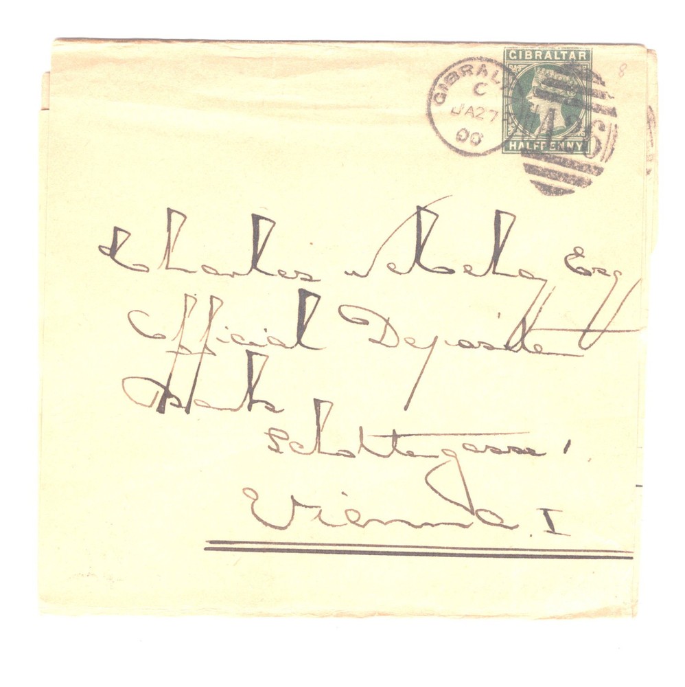 Gibraltar     large  wrapper  1900   to  Austria
