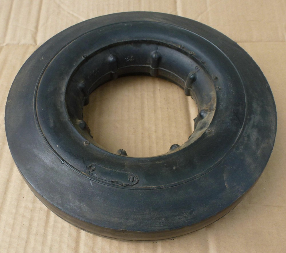 10 x 2.25" Solid Rubber Tire mower hand truck wheel press on split rim bolt