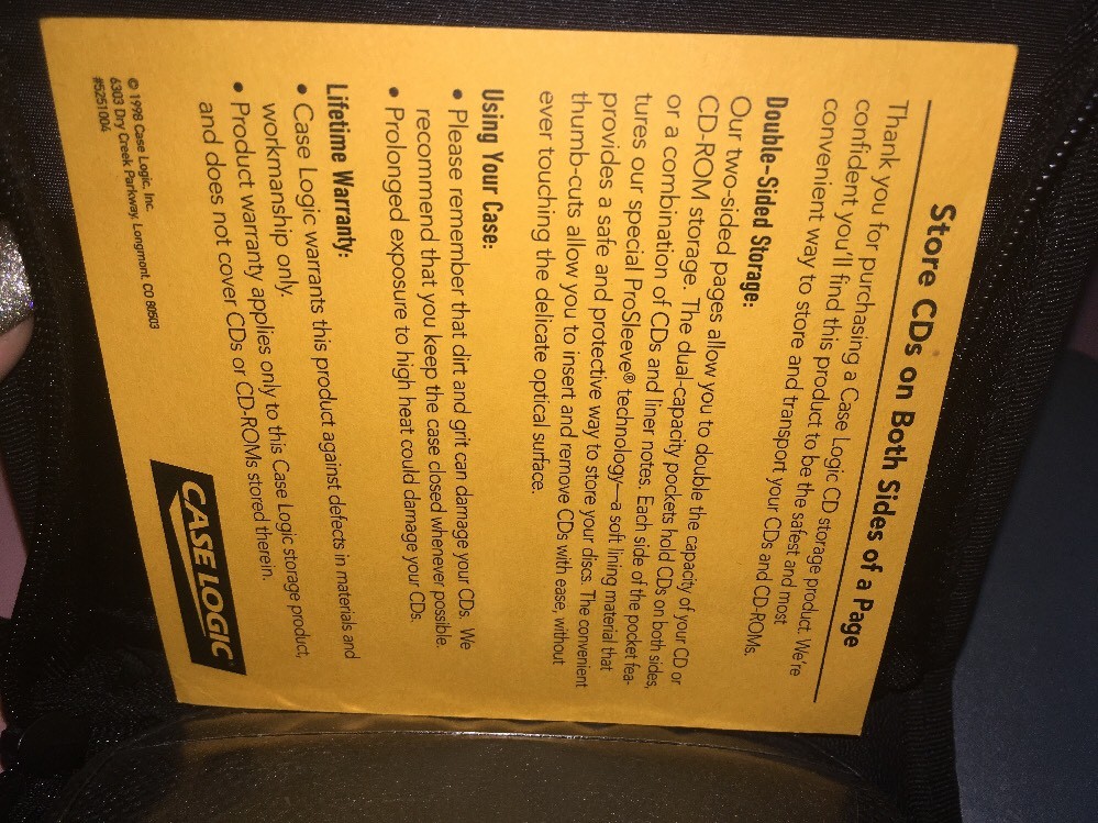 Case Logic Black Cd Case-SHIPS SAME BUSINESS DAY