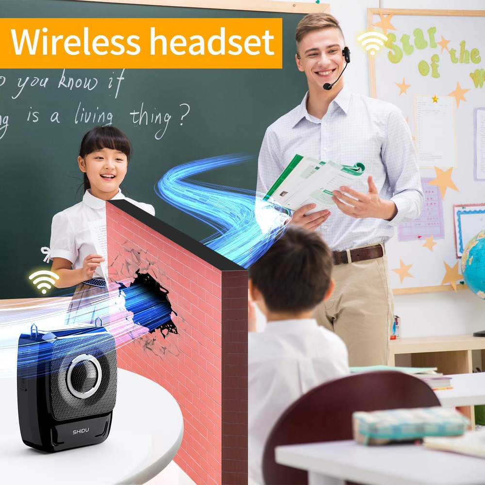 with Wireless Microphone Handheld and Headset, Wireless for Teachers, Bluetooth