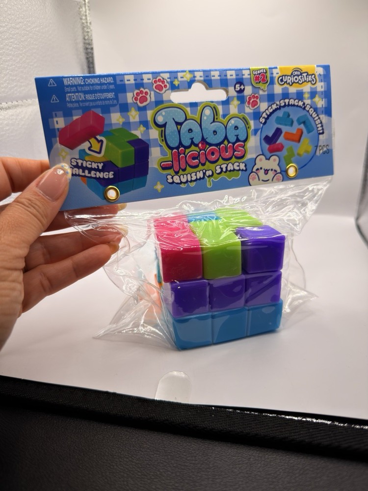 ORB Curiosities Taba-licious Squish'n Stack Brain Teaser Cube Multicolor Toy 5+
