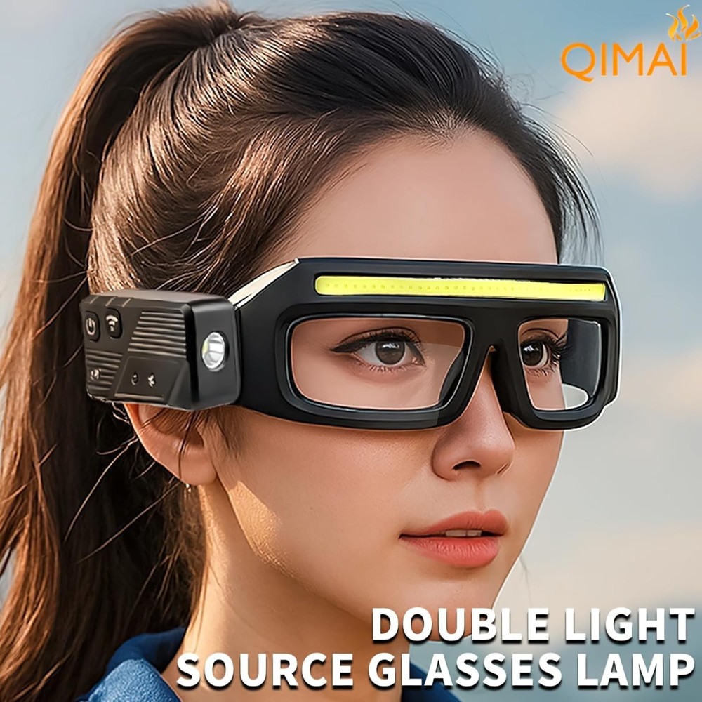 ChargingLEDglassesheadlightmotionsensorandtouchcontrol 5modeshands-free lighting