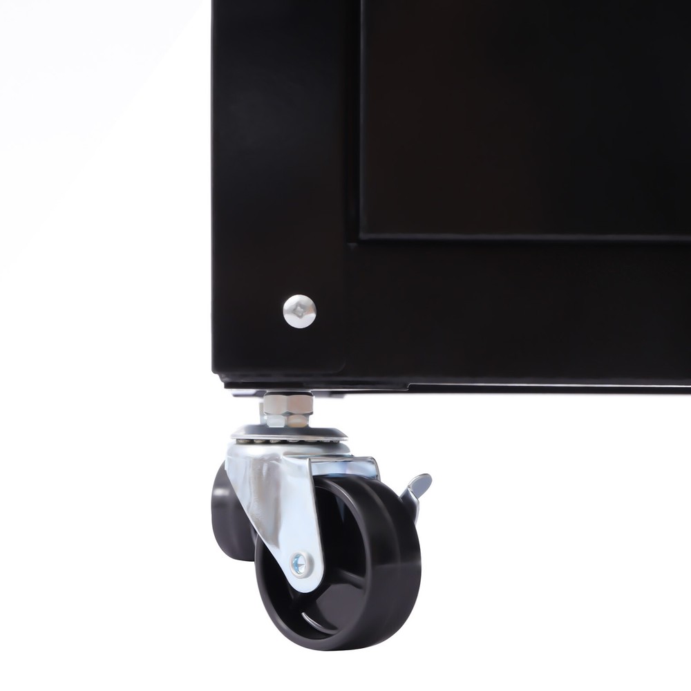 Multi-layer Media AV Cart Height Adjustable Pullout Tray & Power Cord Management