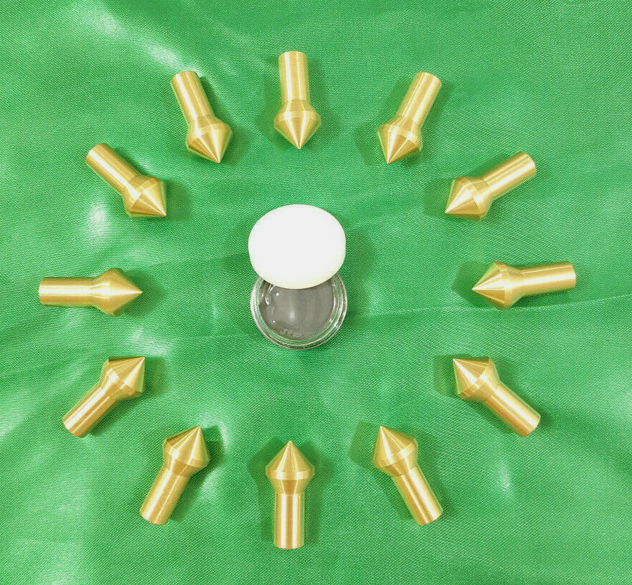 Gunsmith Tools -12 Brass Muzzle Laps - Rifle Or Pistol Crowning+Lapping Compound