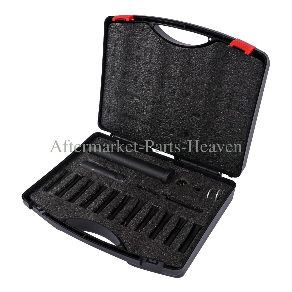 18pcs In-Line Dowel Pin Puller Master Set Includes Both SAE and Metric Collets