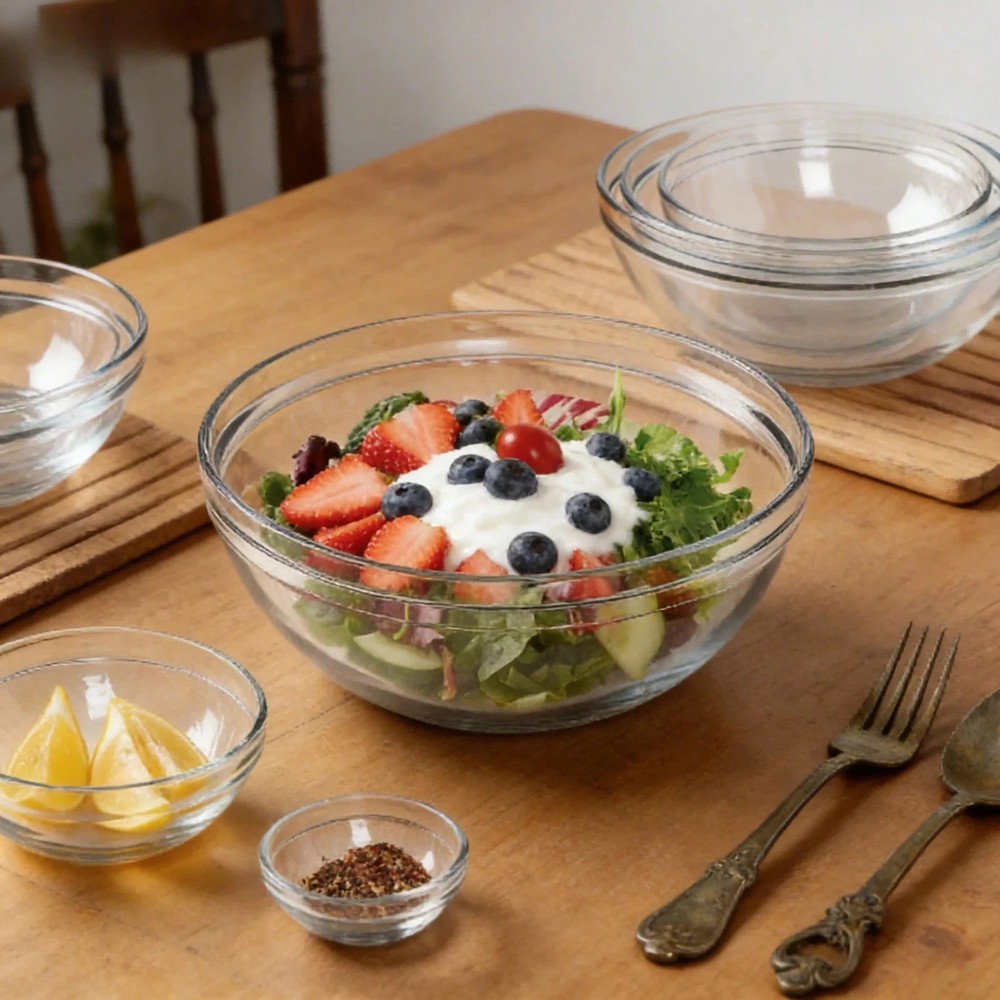 Glass Mixing Bowls, 10 Piece Set