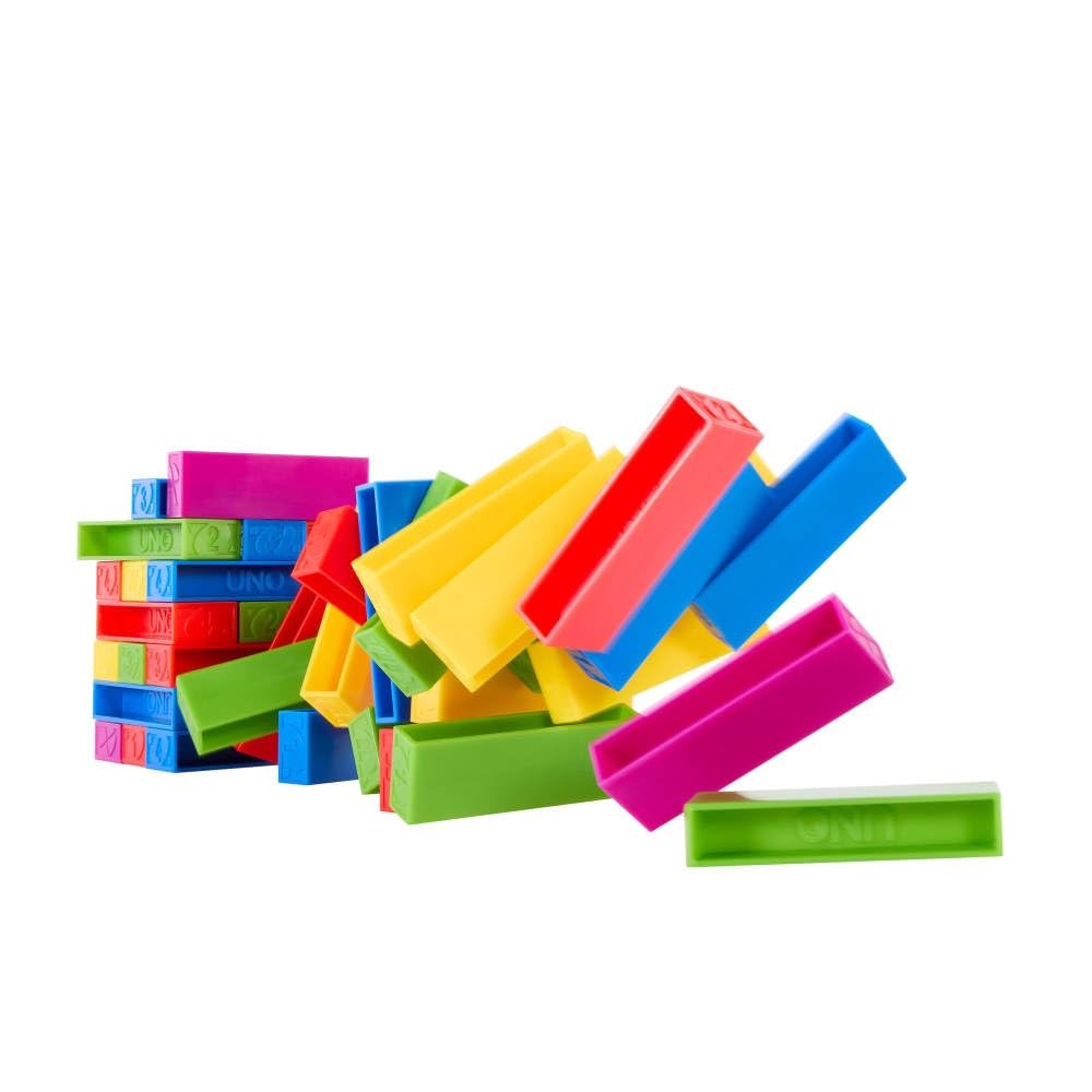 UNO Stacko Game for Kids & Family with 45 Colored Stacking Blocks & Loading T...