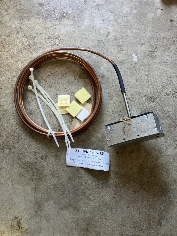 ACI Thermistor Temperature Sensor, ACI/10K-CP-A-12’ NEW