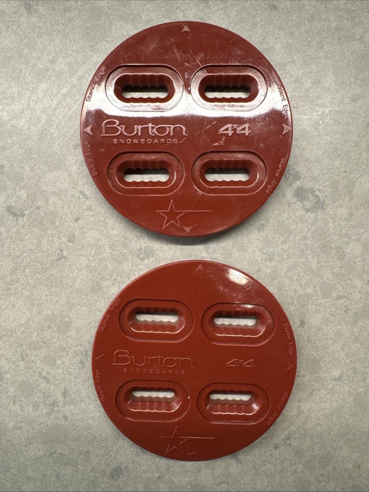 Burton 4 x 4 Hole Disc Bindings Mounting Plate Maroon Pair