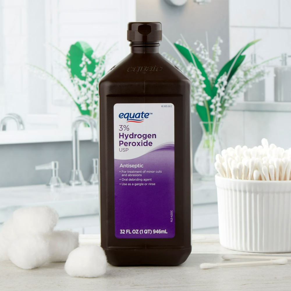 Equate 3% Hydrogen Peroxide Liquid USP Antiseptic, 32 fl oz