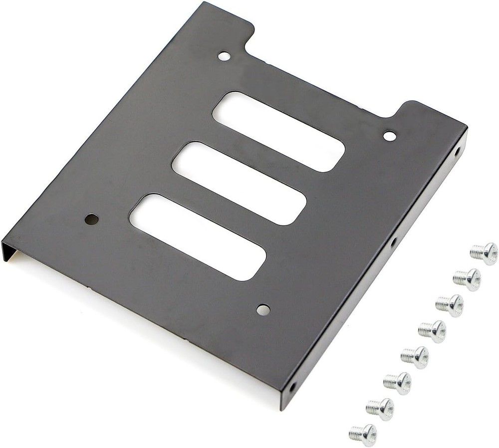 Efficient 2.5" to 3.5" SSD Mounting Brackets - 2 Pack Metal Adapters for PCs