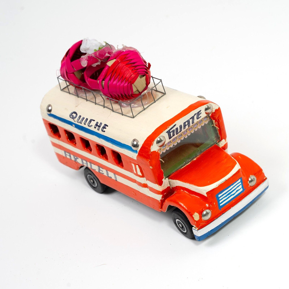 Handcrafted Guatemalan Chicken Bus Miniature 🇬🇹