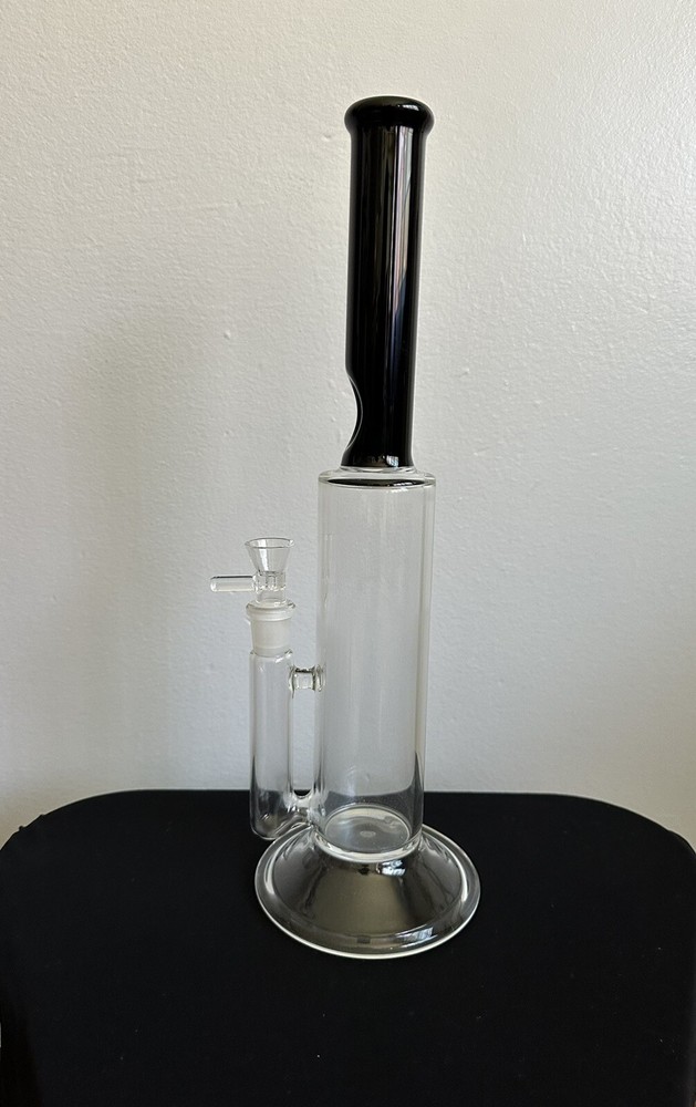 17” Hookah Water Pipe Straight Clear And Black