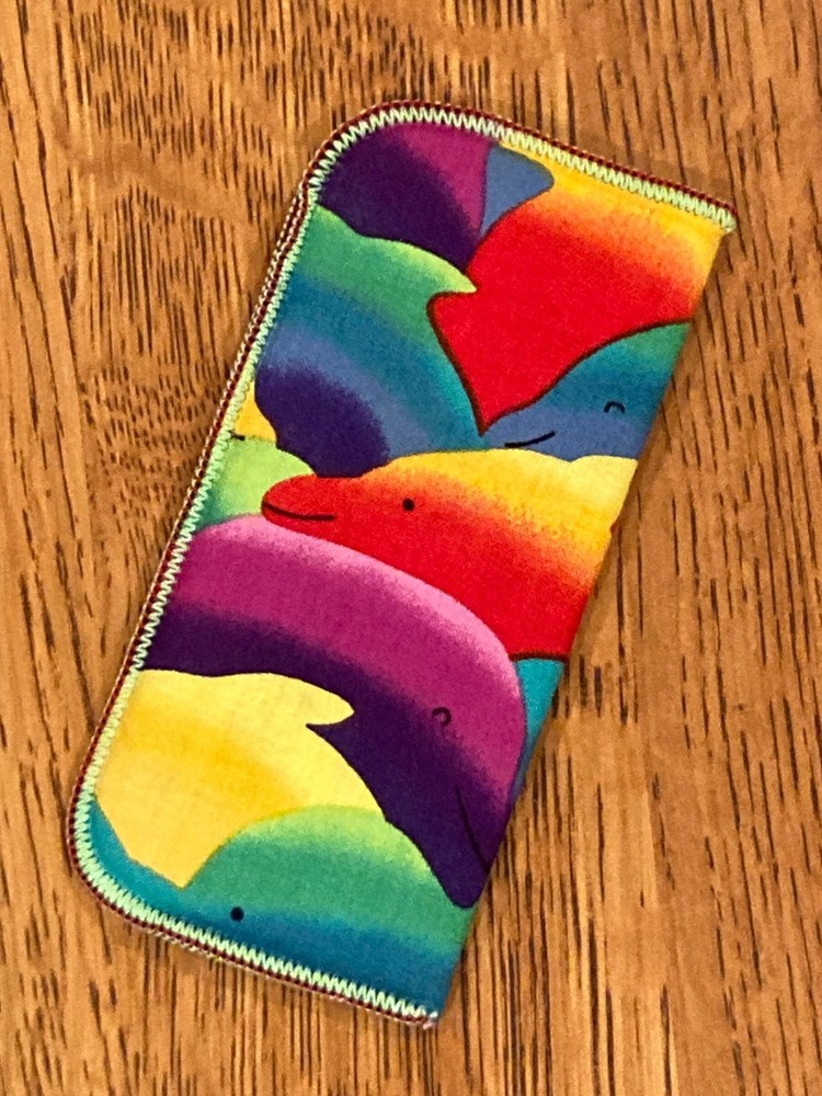 Glasses Case - Retro Dolphin Print