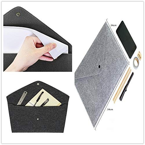 Document Holder-Felt Folder Expanding File Folder Paper Portfolio Case Letter