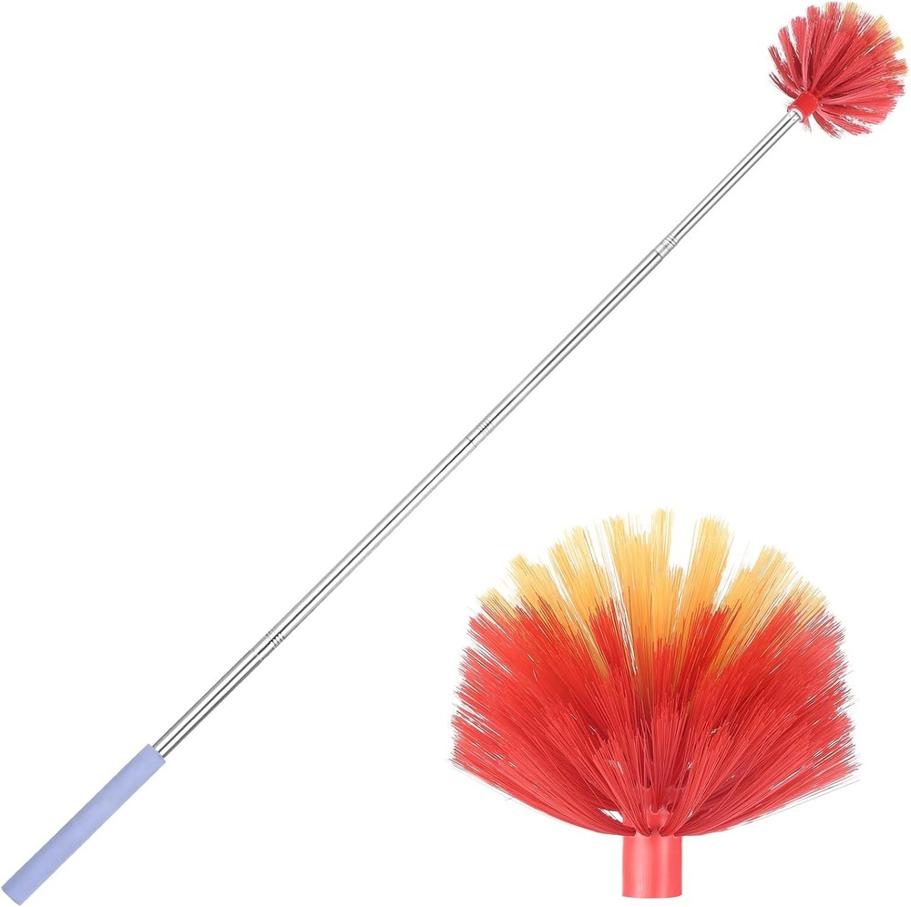 Cobweb Duster with Extens Pole, Adjustable Stainl Steel Pole,