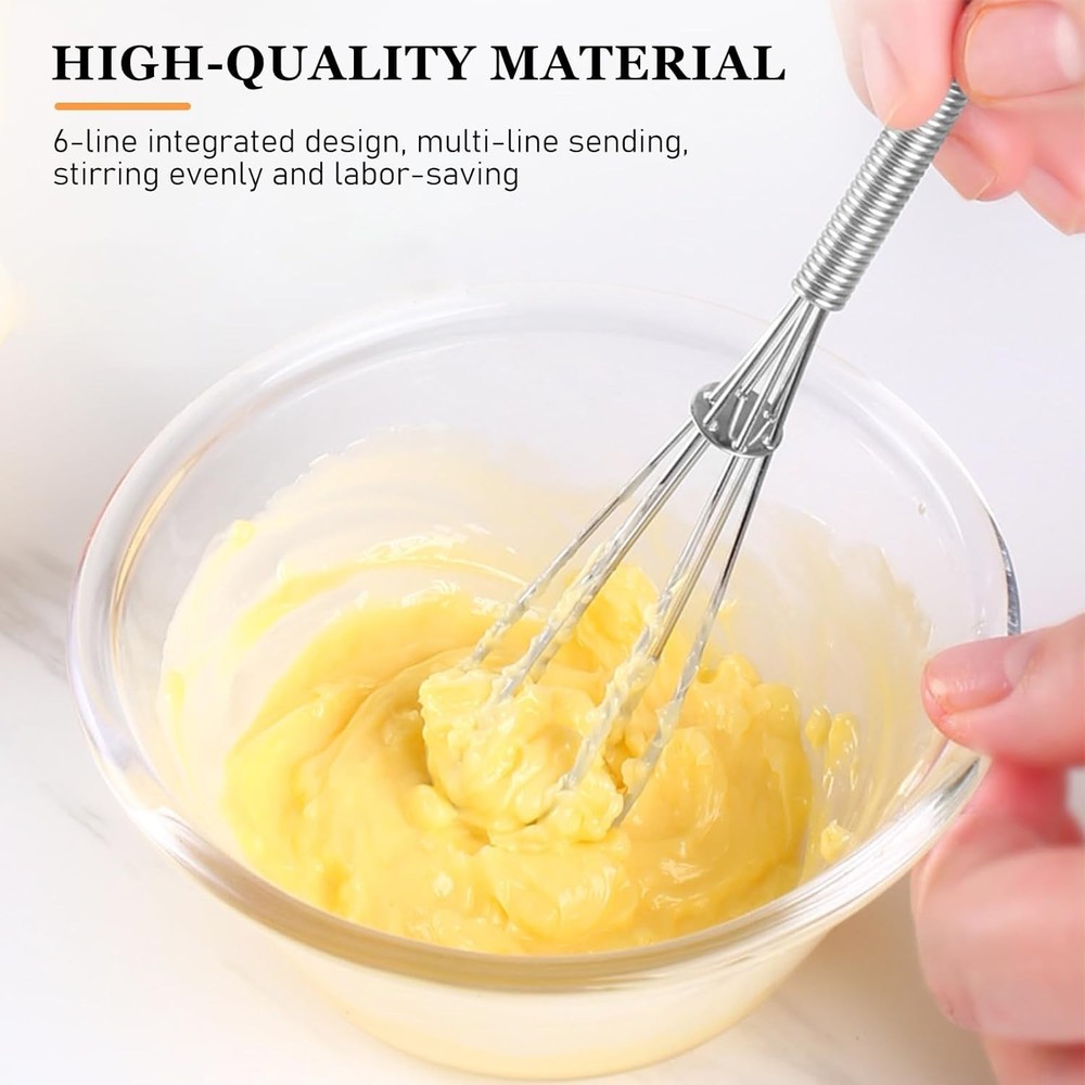 Mini Whisks Stainless Steel Whisk Set 5" 7", 2 Pack