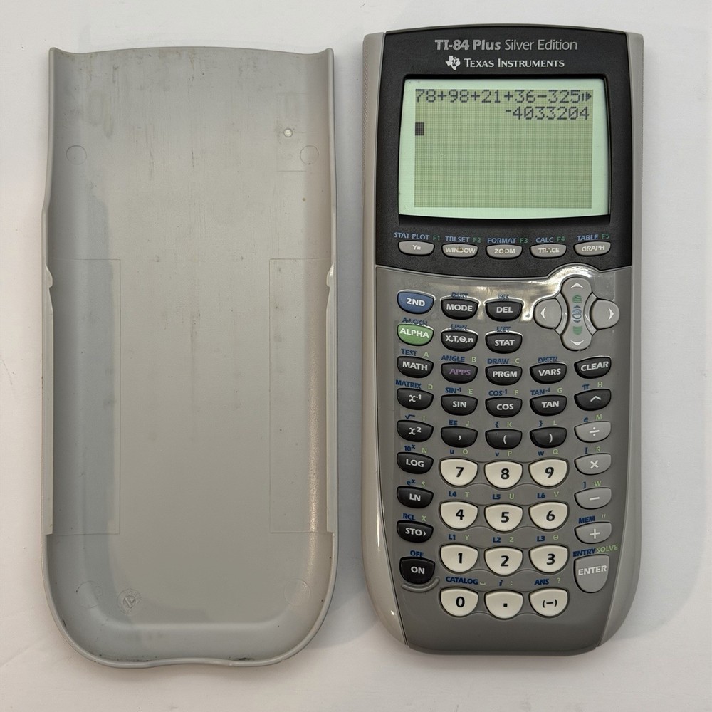 Texas Instruments TI-84 Plus Silver Edition Graphing Calculator Gray Tested