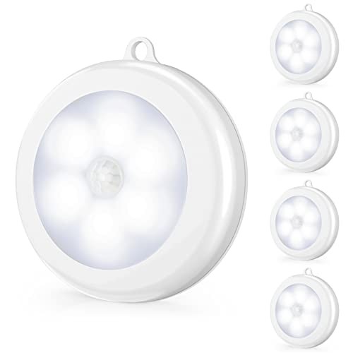 Mlambert 4 Pack Motion Sensor LED Night Light, Cordless Battery-Powered Stick