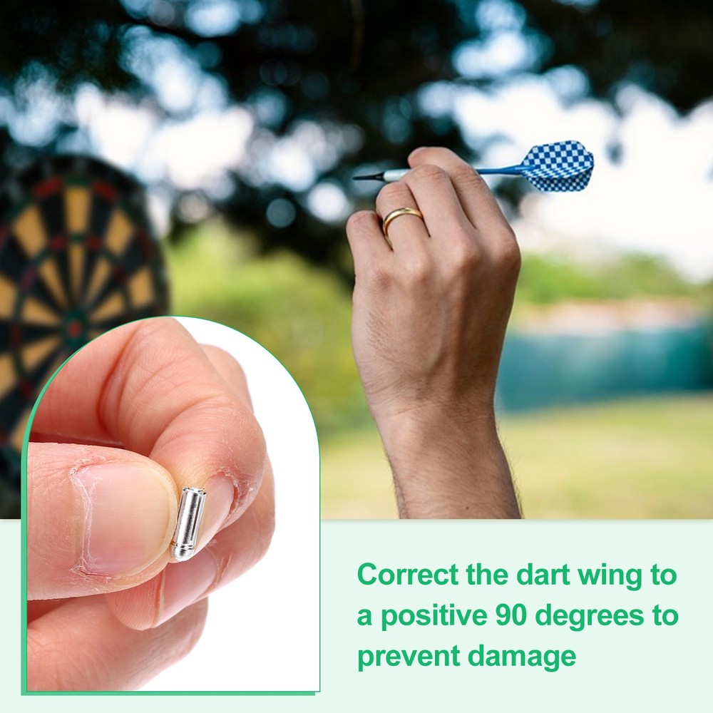 12pcs Dart Flight Protectors, Dart Wing Protectors Silver