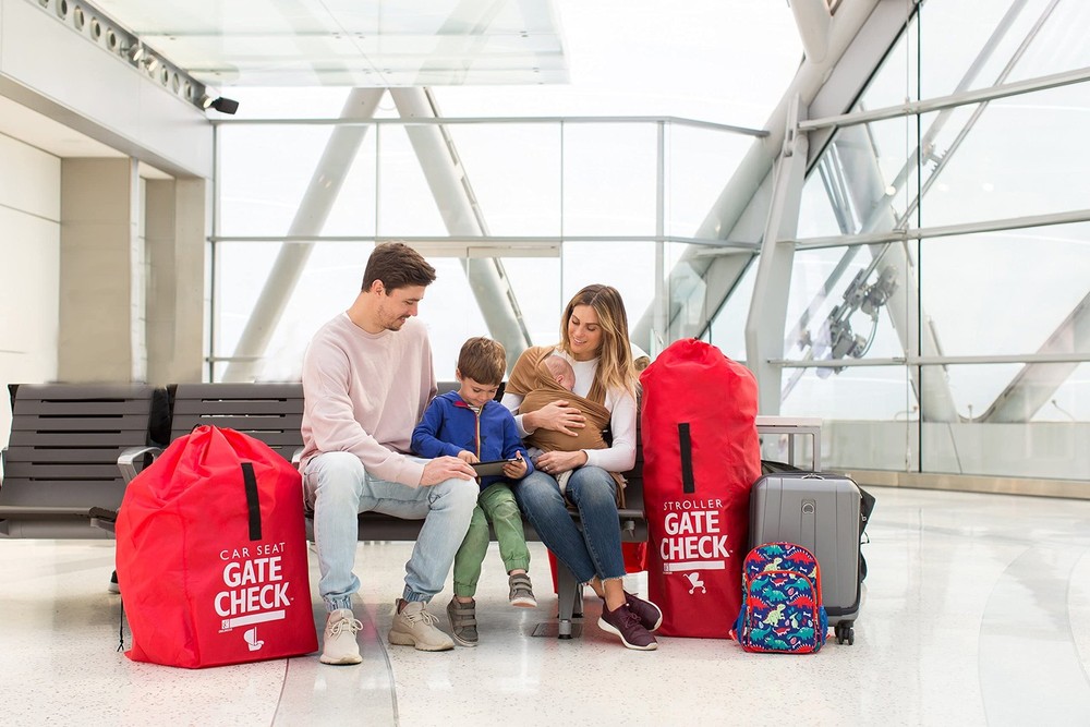 Red Umbrella Stroller Gate Check Bag 2 Piece Set Lightweight Durable Protection