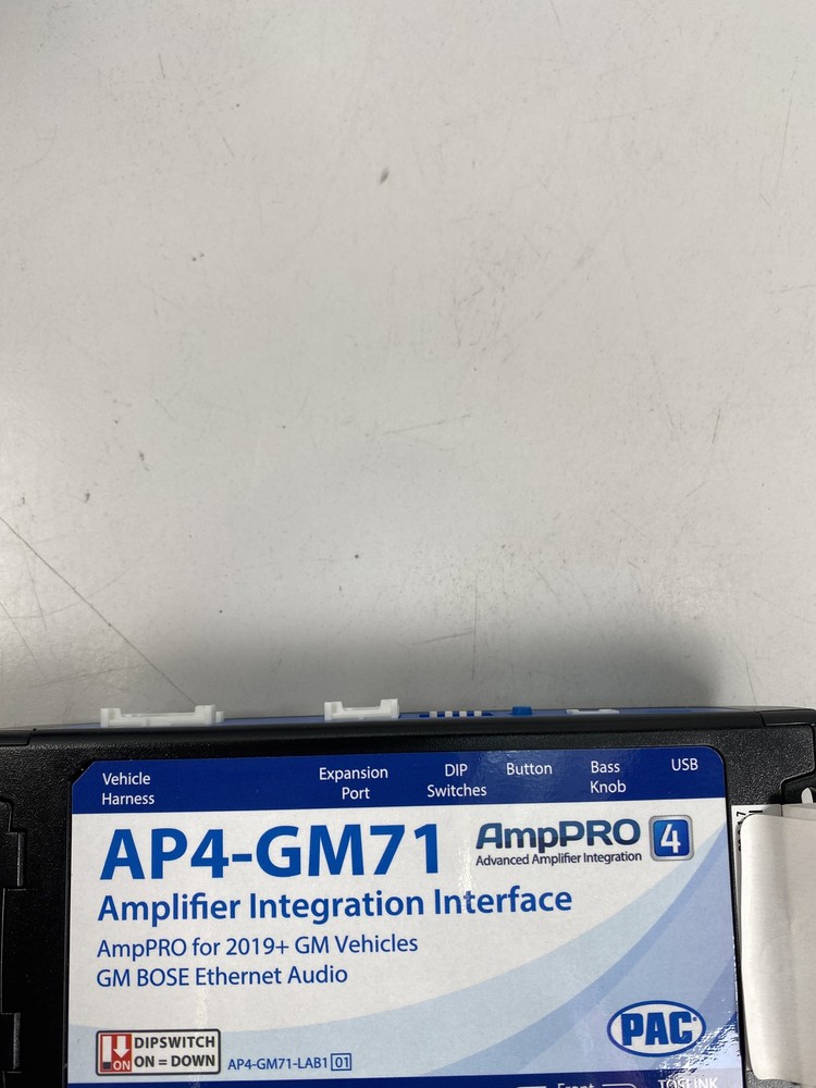PAC Audio AmpPRO 4 Amplifier Integration Interface Select Chevy+GMC 2019-2024