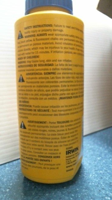 Irwin Strait-Line 8 oz Permanent Marking Chalk Blue (64901) FS