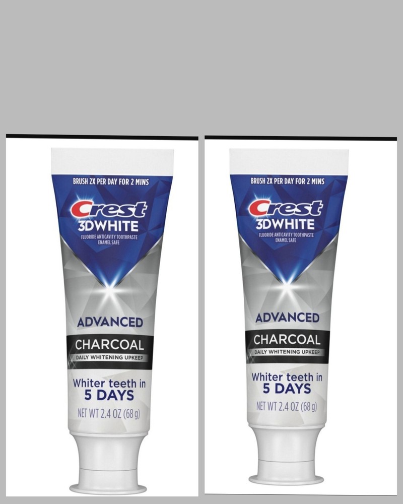 2x Crest 3d White Advanced Charcoal Toothpaste Whiter Teeth In 5 Days Exp 2027