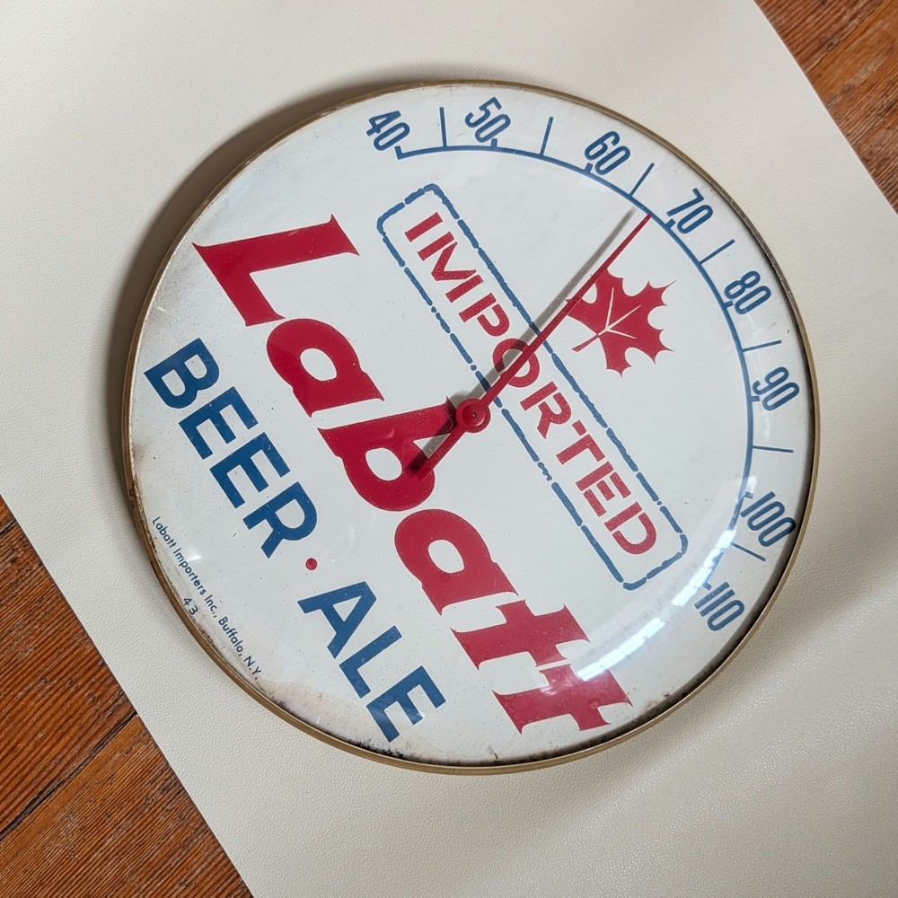 Vintage Labatt Beer-Ale Thermometer, Very Good, Working Condition
