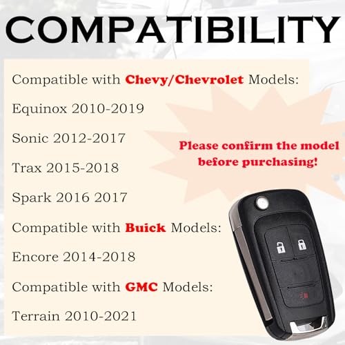 Keyless Entry Remote Control Key Fob Replacement Fits for GMC Terrain 2010
