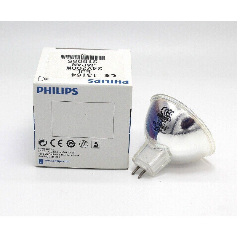 PHILIPS 13164 EJL 24V200W GX5.3 Microscope Halogen light Projector Lamp