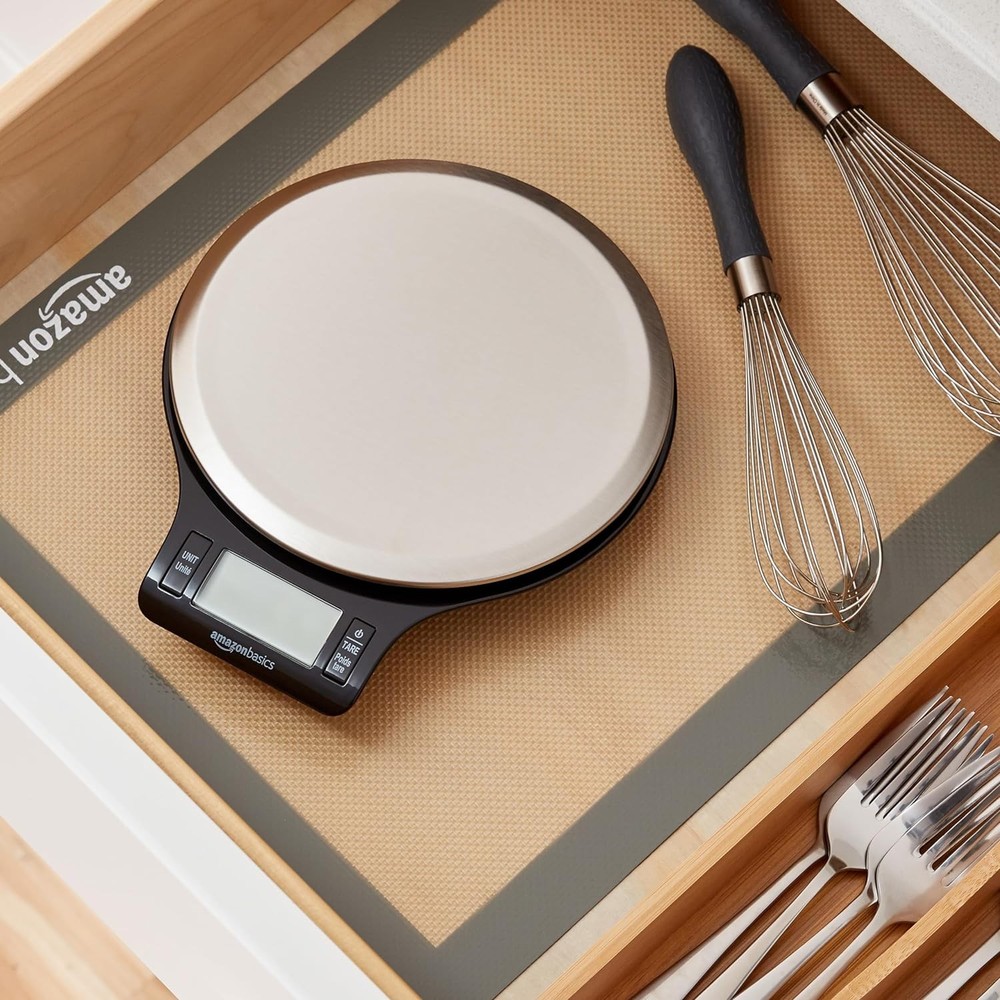 Amazon Basics Digital Kitchen Scale with LCD Display, Tare Function, Multiple Un