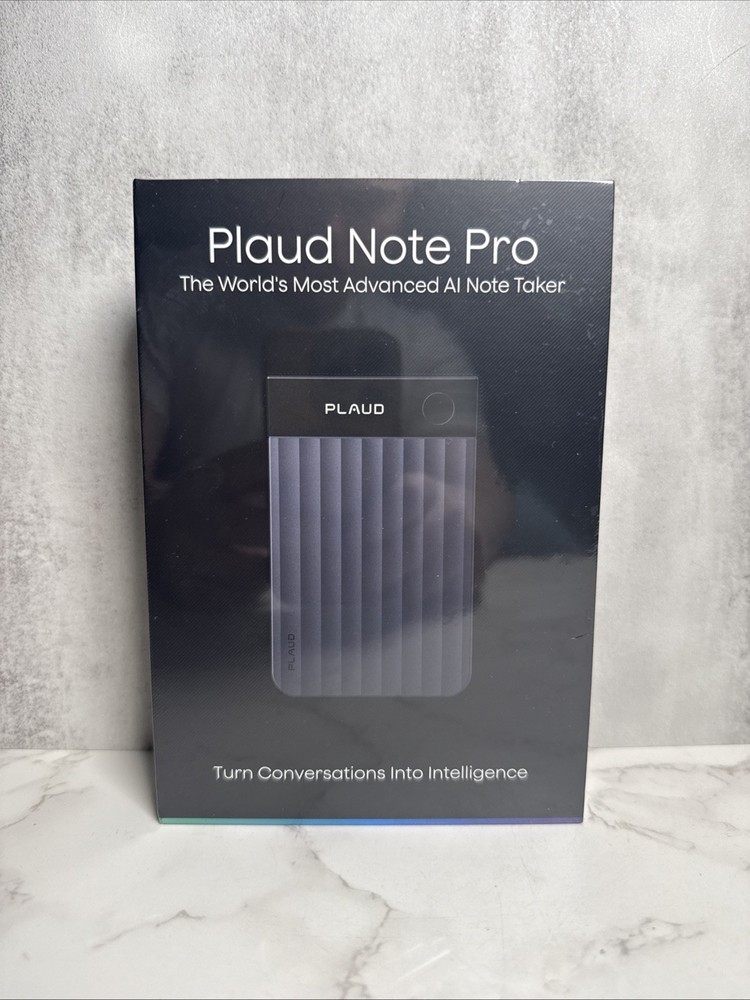 Plaud Note Pro AI Voice Recorder, Transcribe & Summarize with AI, App Black