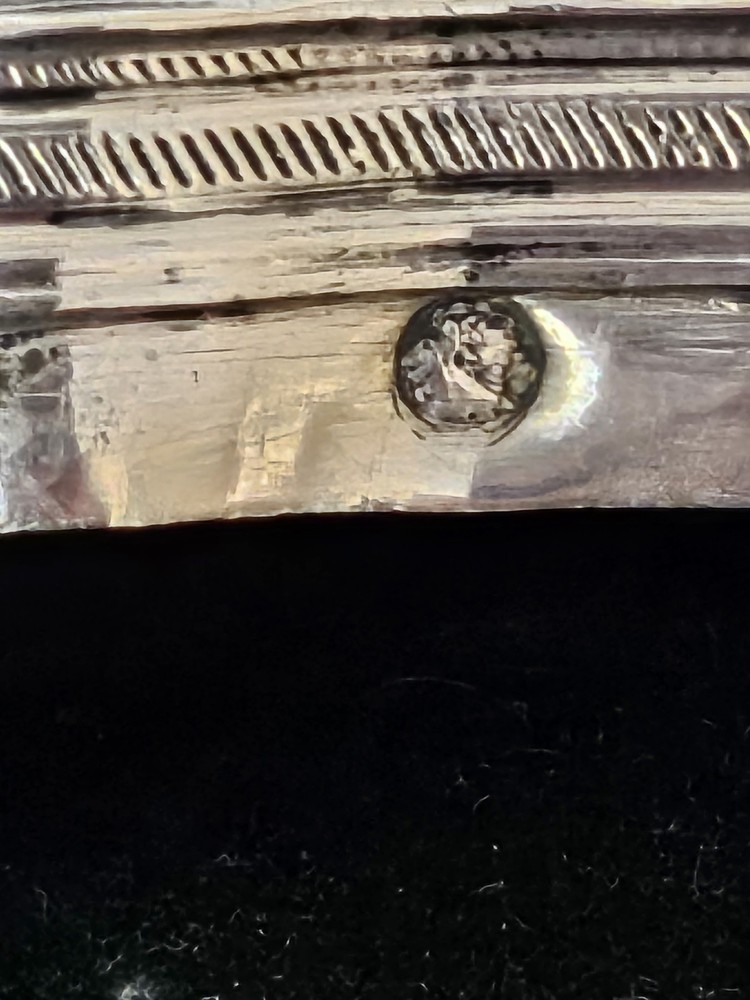 Beautiful Antique Solid 90 Silver Dutch Snuff Box Hallmarked 90 Minerva Head