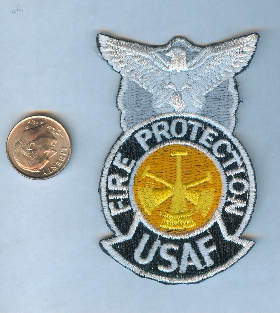 USAF FIRE FIGHTER - WALLET  SIZE ..... BLACK BACKGROUND ..... A GREAT VARIATION!