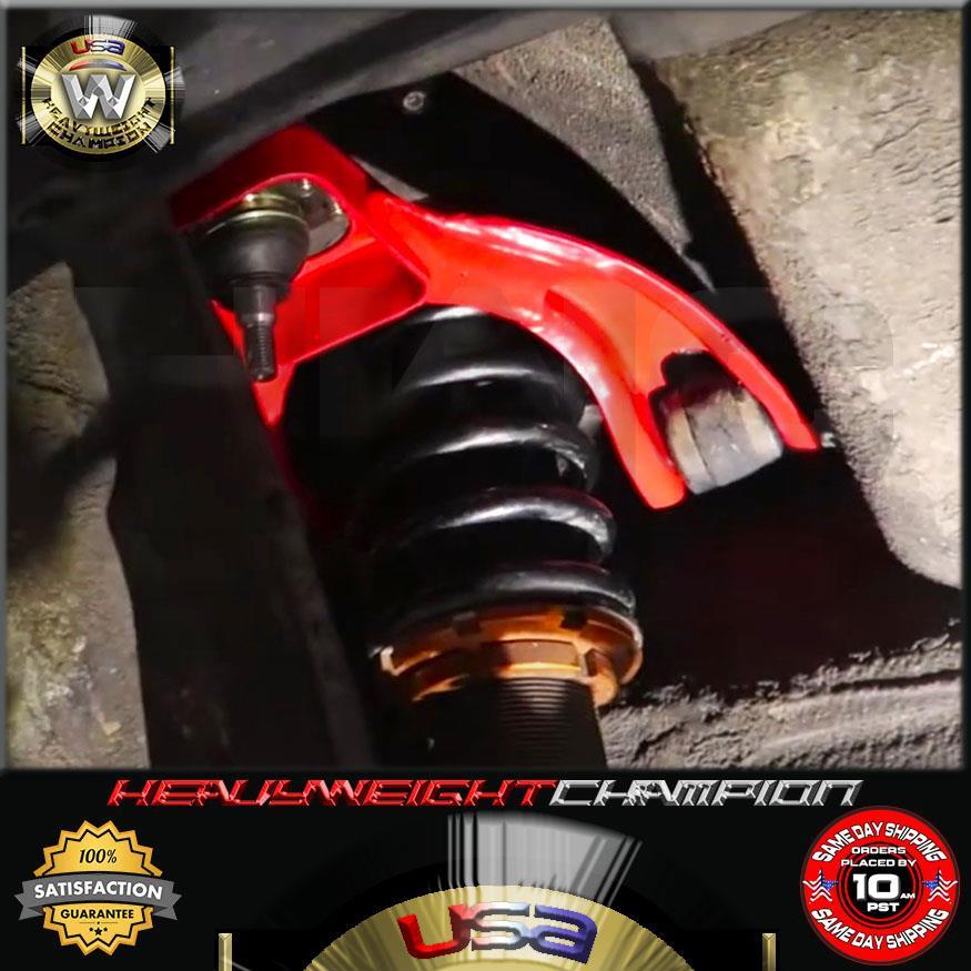 Pro Series Front Upper Camber Kit Solid Bushing For Civic Integra EG EJ DC Black