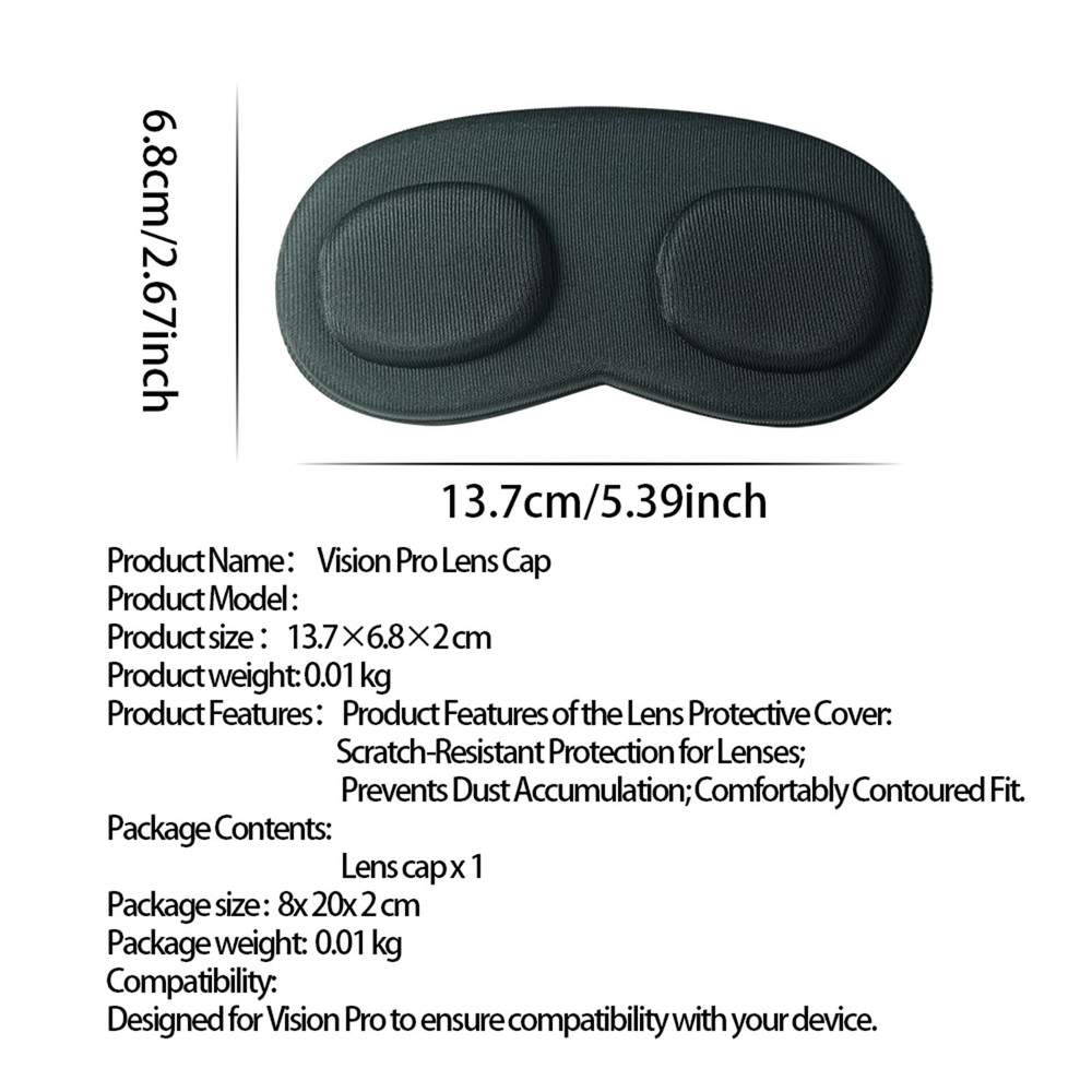 Lens Protective Cap Saratch-Resistant Protection Cap for Vision Pro VR Glasses