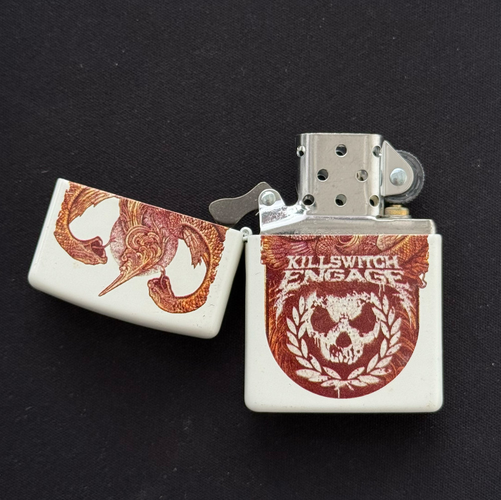 Killswitch Engage Zippo Lighter (2016, Incarnate-era) White w/ Incarnate Artwork