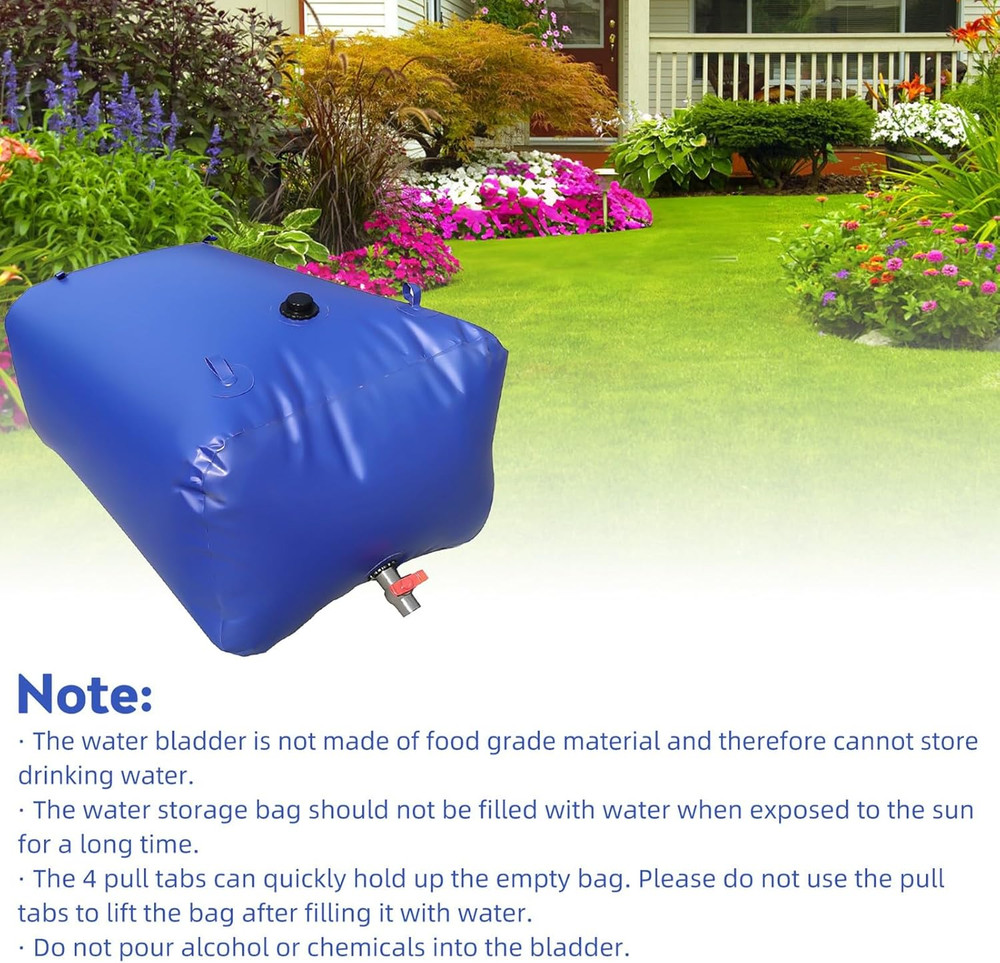Water Storage Bladder Containers, Portable Large Capacity Foldable Water Bladder