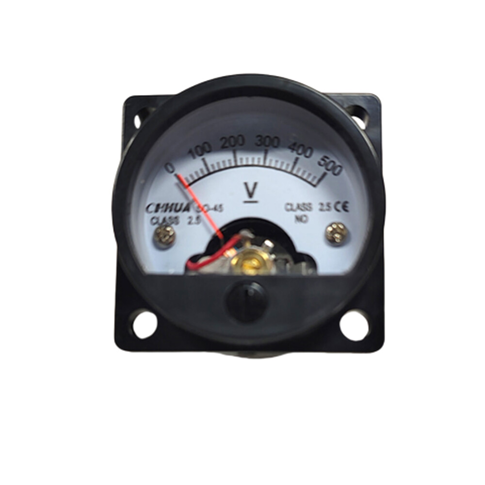 DC 0-500V Analog Voltmeter Analogue Voltage Panel Meter SO45 Directly Connect