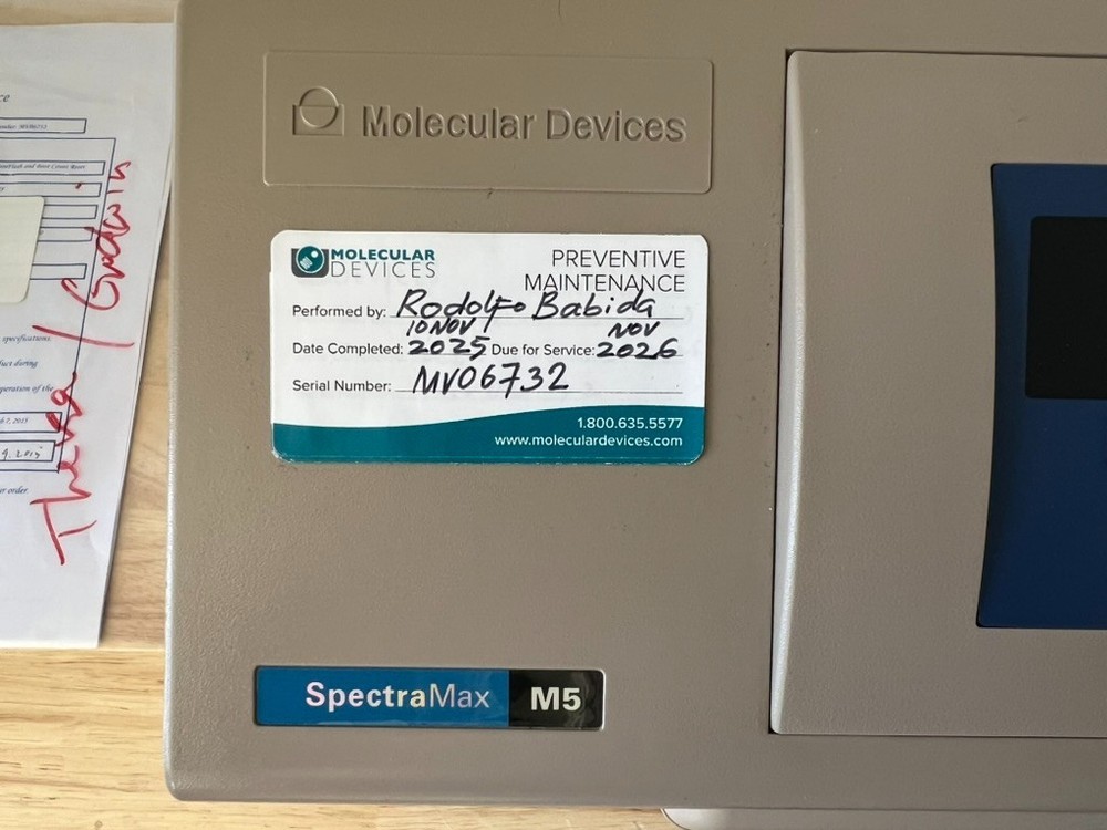 Molecular Devices SpectraMax M5 Microplate Reader TESTED with CALIBRATION