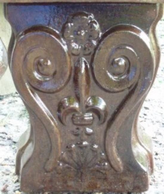 Concrete Bench Leg Mold Small Scroll bench leg ABS Plastic mold