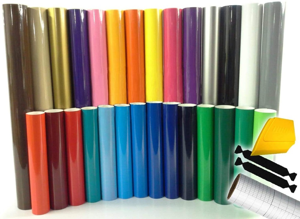 Oracal 651 Multi Color Vinyl Starter Kit Bundle For Cricut, Silhouette