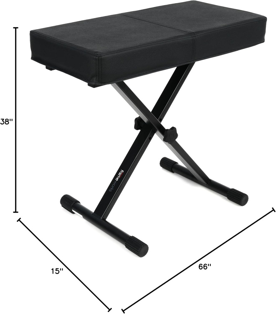 Frameworks Adjustable X-Frame Style Keyboard Bench, (Gfw-Key-Bnch-1)