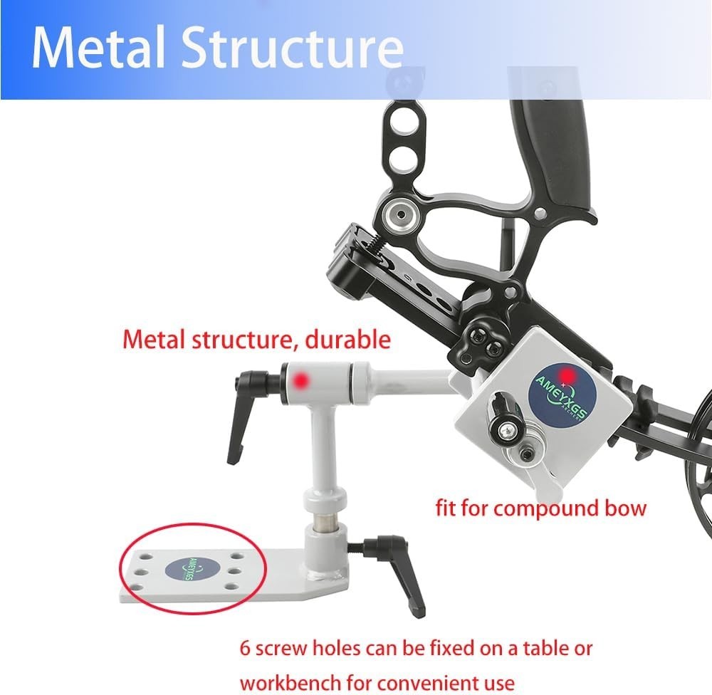 Bow Vise for Compound Bow 360° Adjustable Bow Mount Tool Compound Bow Press B...