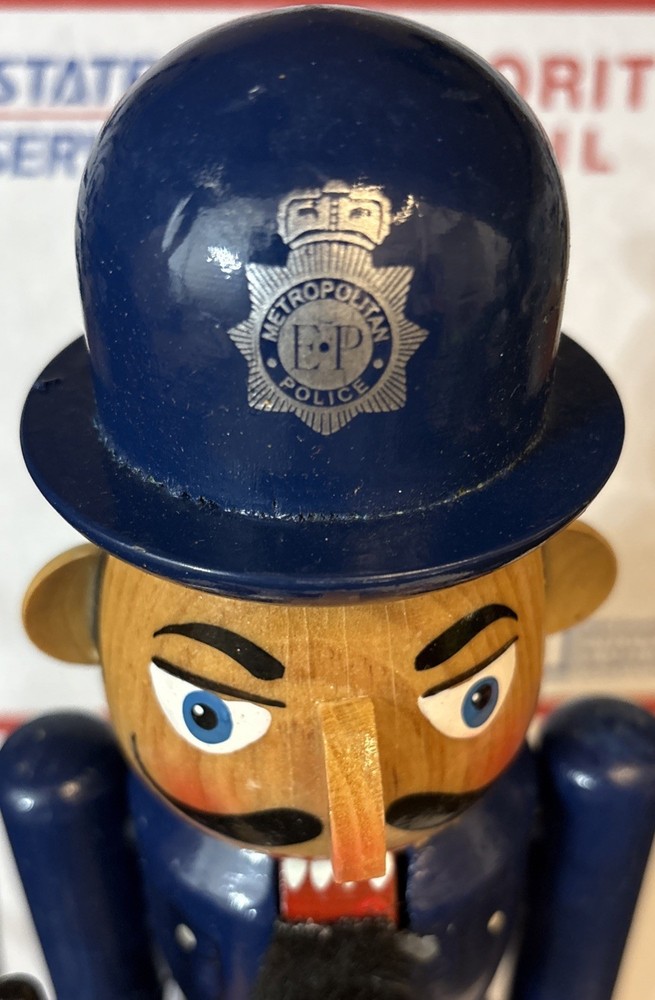 Vintage Policeman Christmas Nutcracker 14.5”