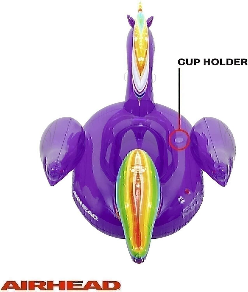Airhead Inflatable Pool Float | Purple Unicorn Pool Float