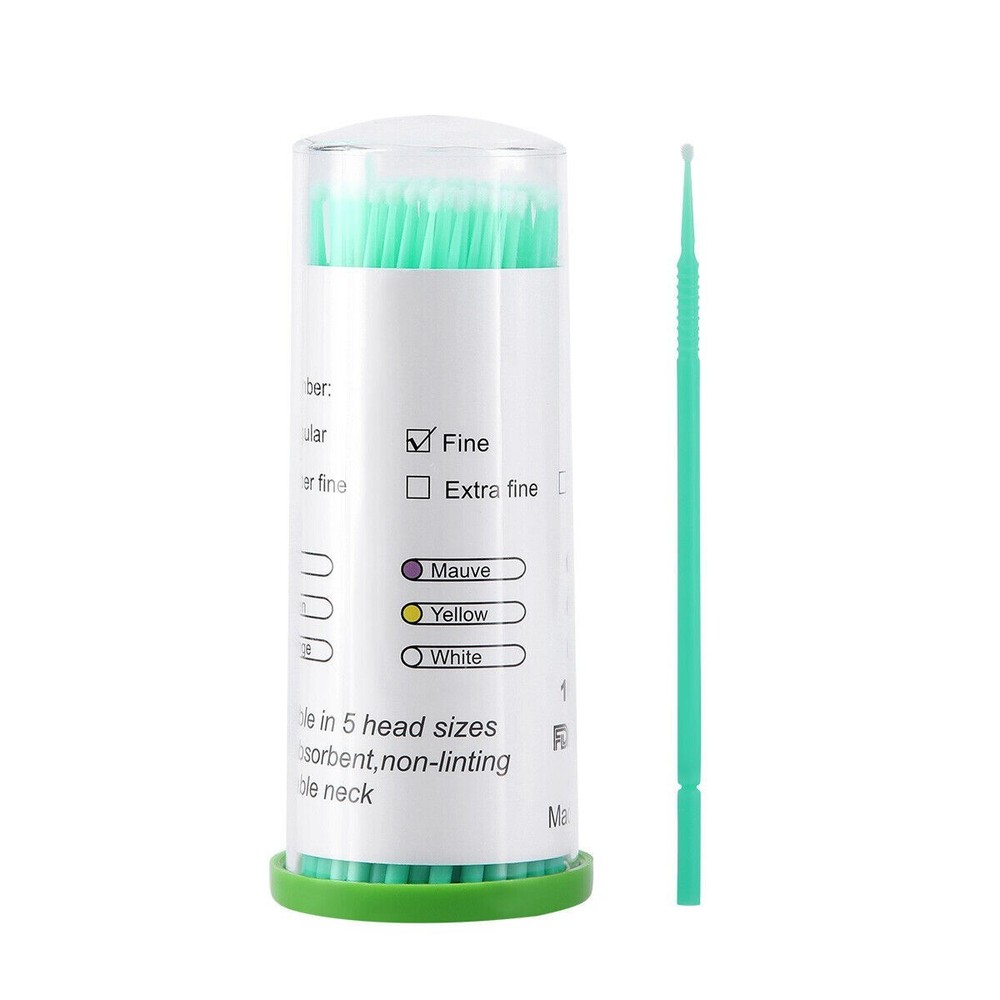 Dental Microbrush Disposable Bendable Micro Applicator Soft Tips Cleaning Brush