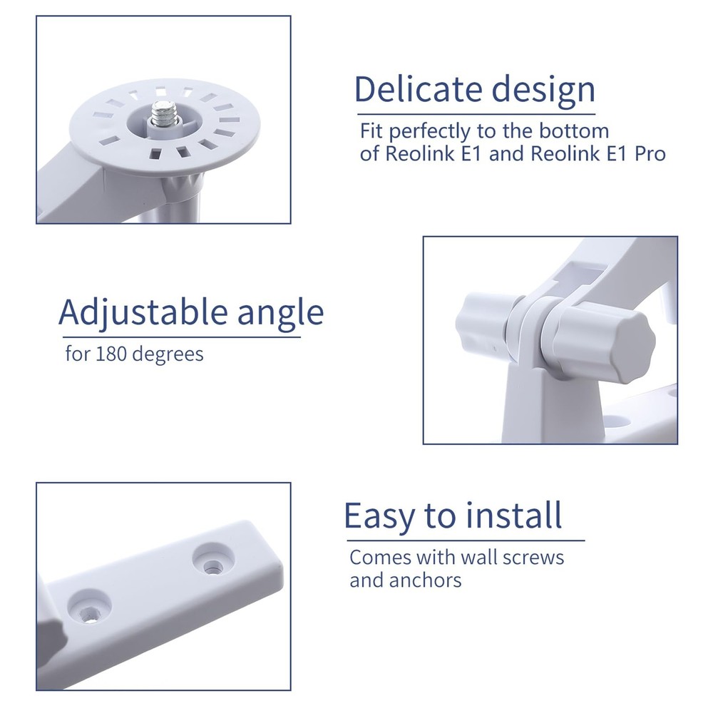 2 Pack Wall Mount Compatible with Reolink E1 Pro/ E1,180° Adjustable Camera Wall