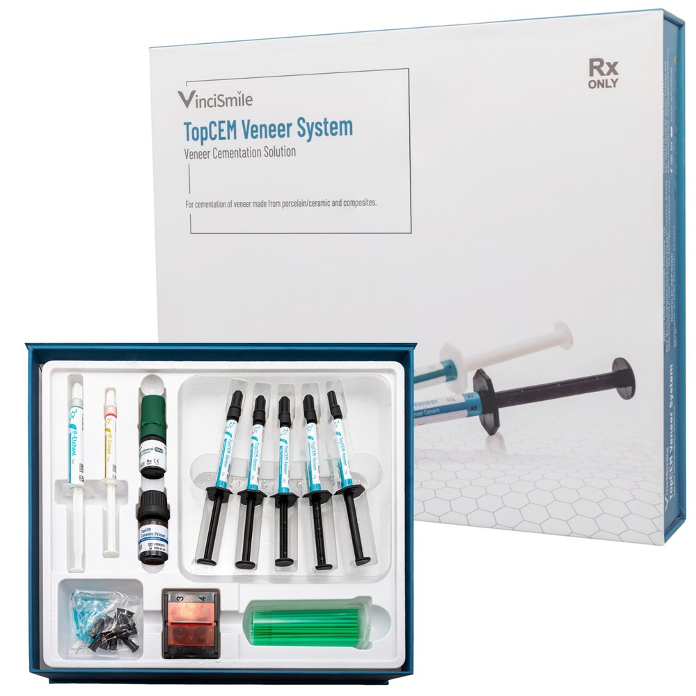HUGE TOPCEM Veneer System 5pc Cement 5pc Try-in Gel Cementation Restorations Kit